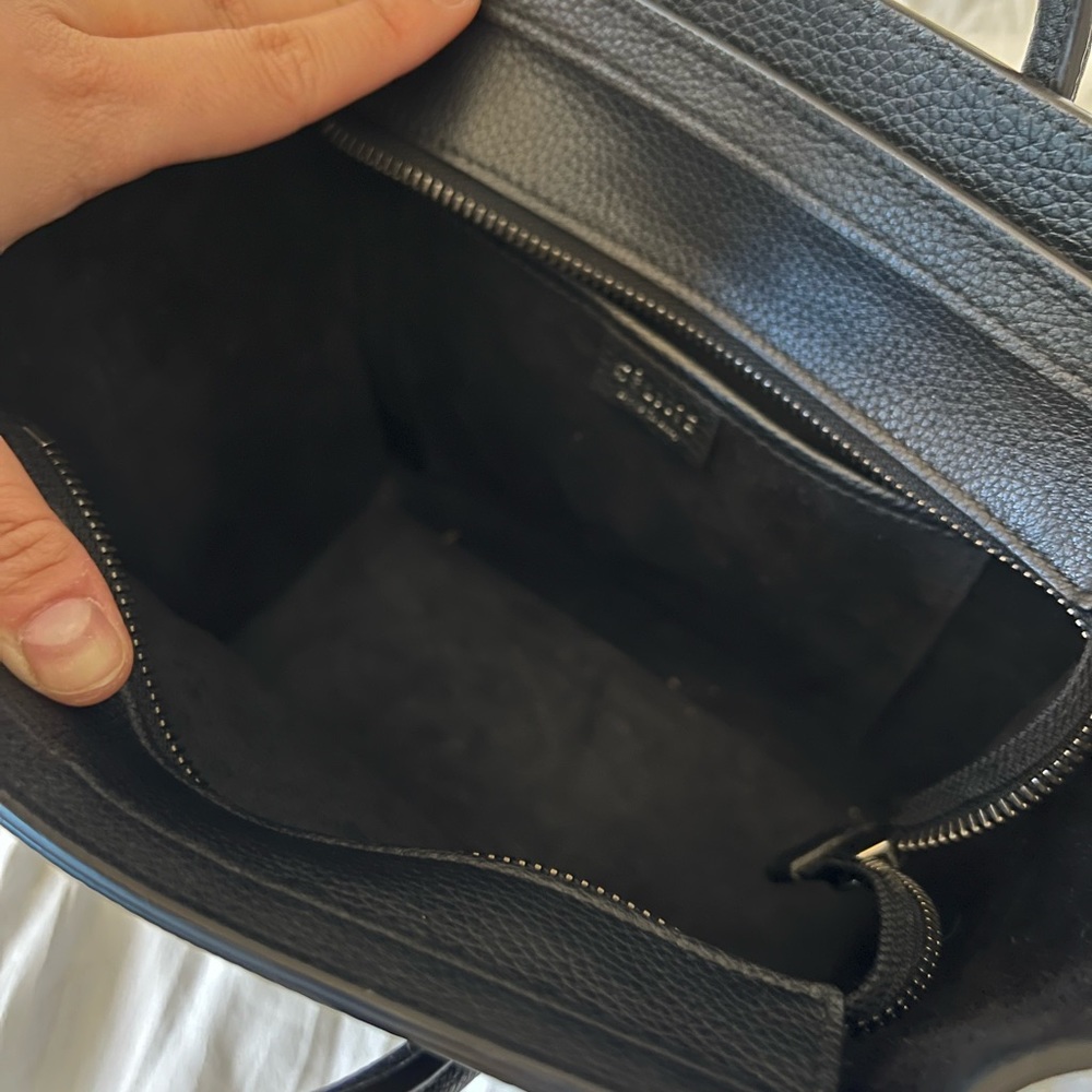 Celine Nano Luggage Black Pebble Leather - Picture 12 of 15